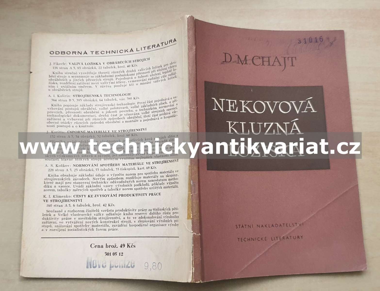 Nekovová kluzná ložiska - D.M. Chajt (1953)
