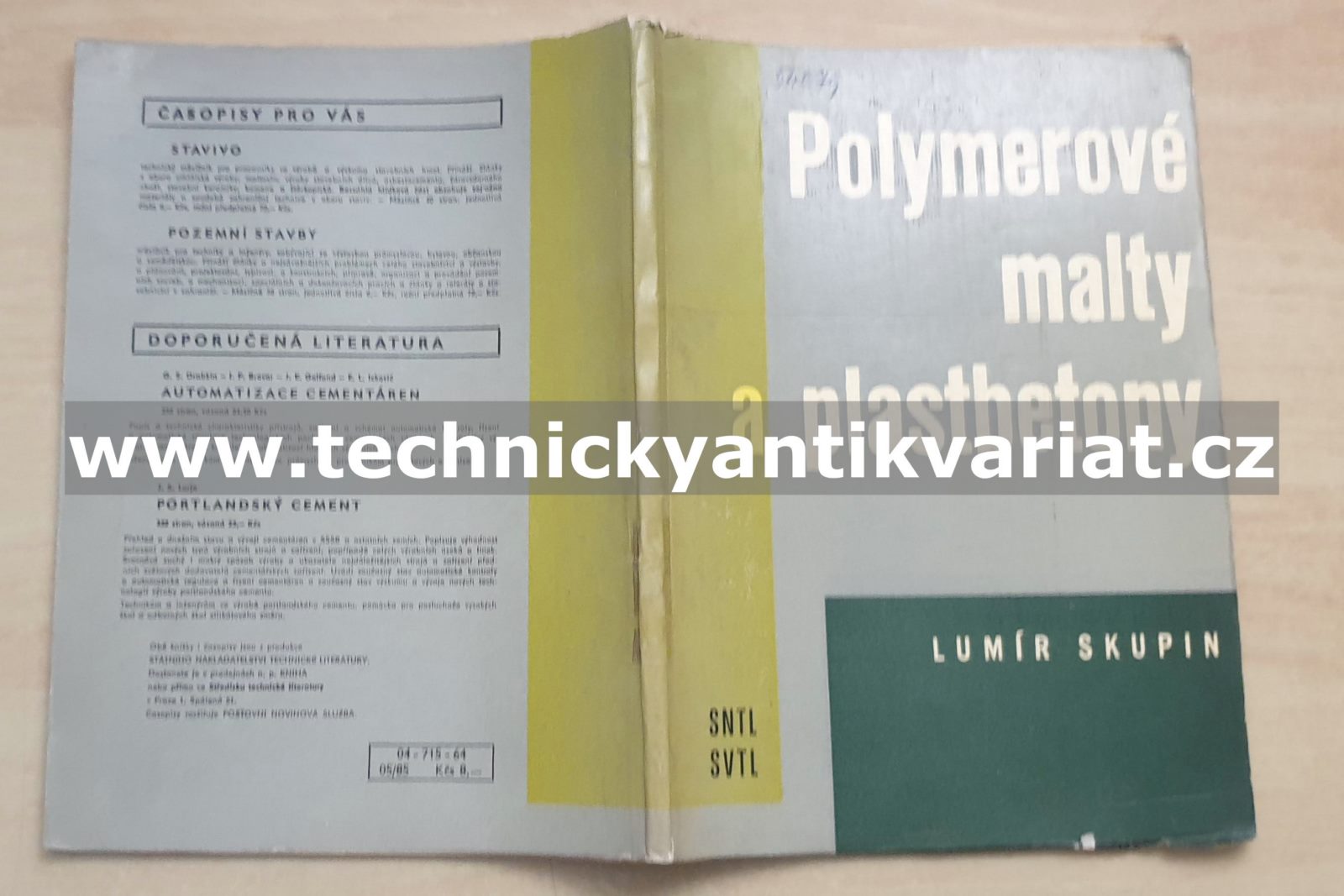 Polymerové malty a plast betony - Lumír Skupín (1964)
