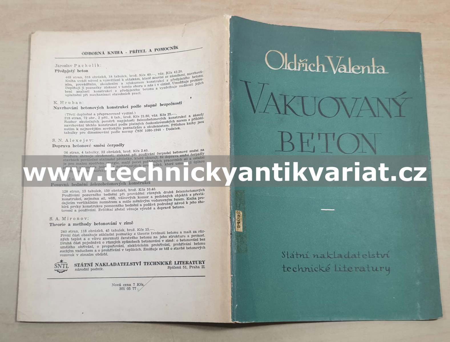 Vakuovaný beton - Oldřich Valenta (1953)