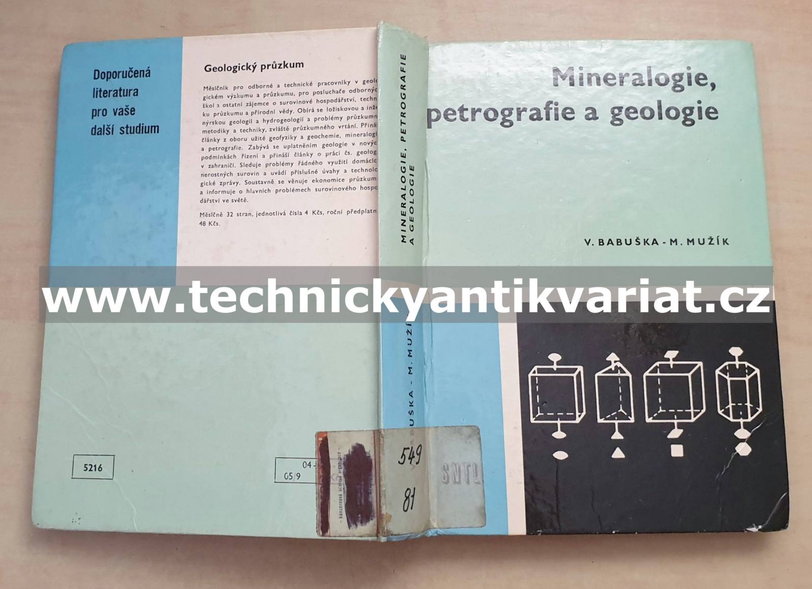 Mineralogie, petrografie a geologie - V. Bambuška, M.Mužík (1981)