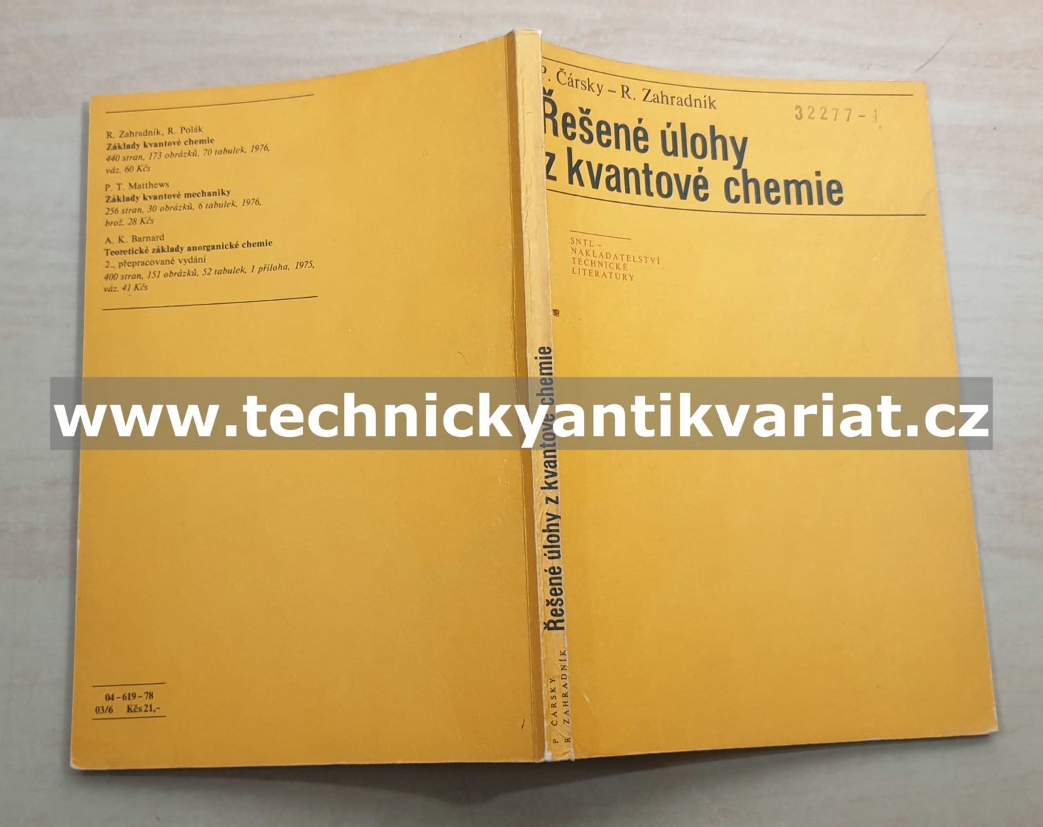 Řešení úlohy z kvantové chemie - Čársky, Zahradních (1978)