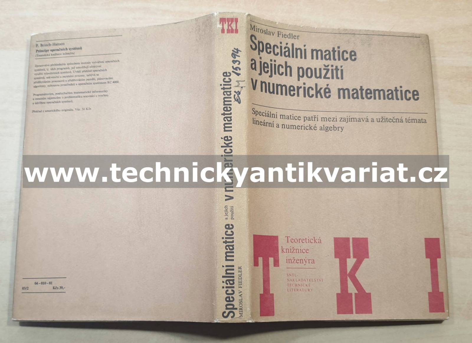 Speciální matice a jejich použití v numerické matematice - Miroslav Fiedler (1980)
