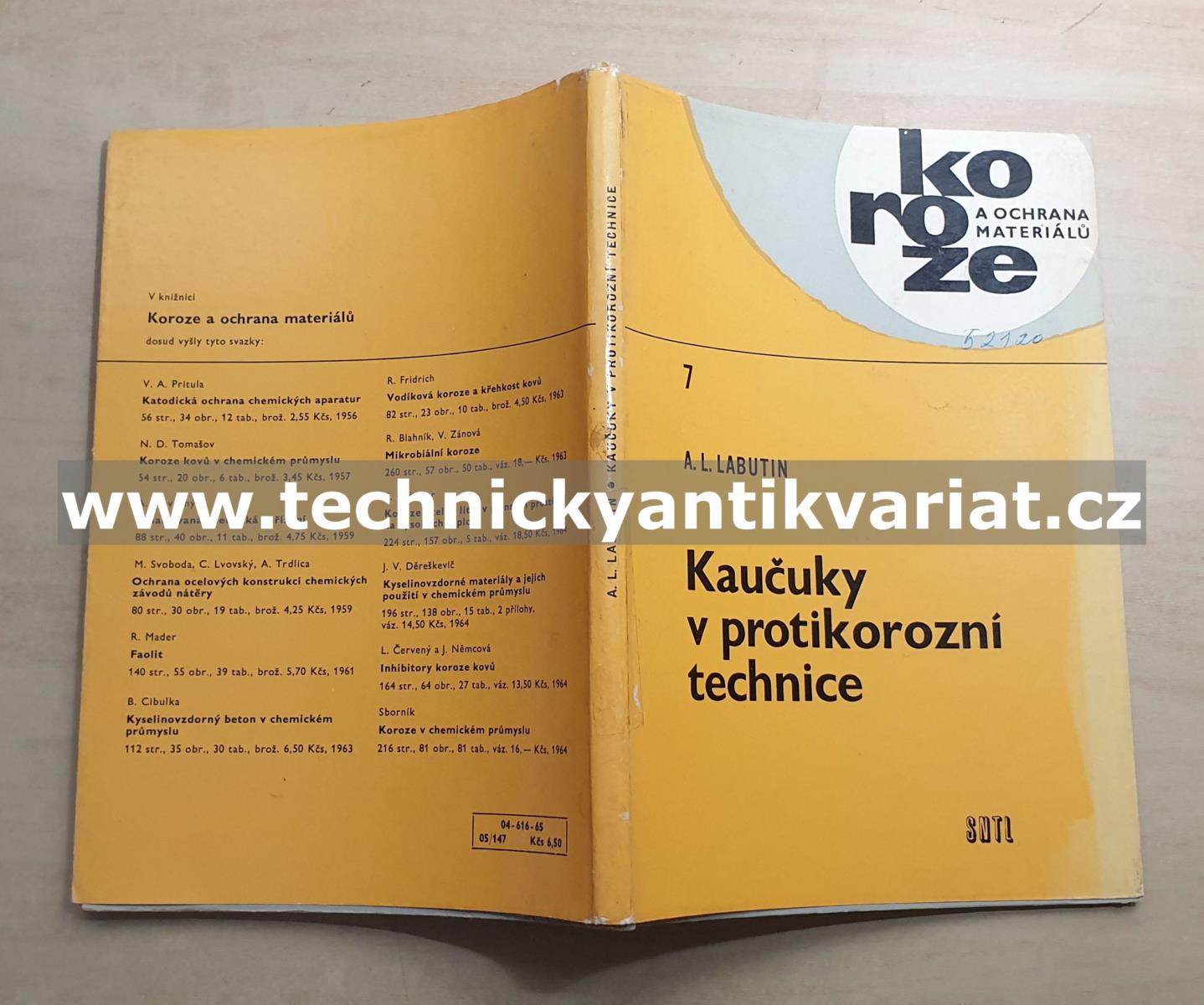 Kaučuk v protikorozní technice - A.L. Labutin (1965)