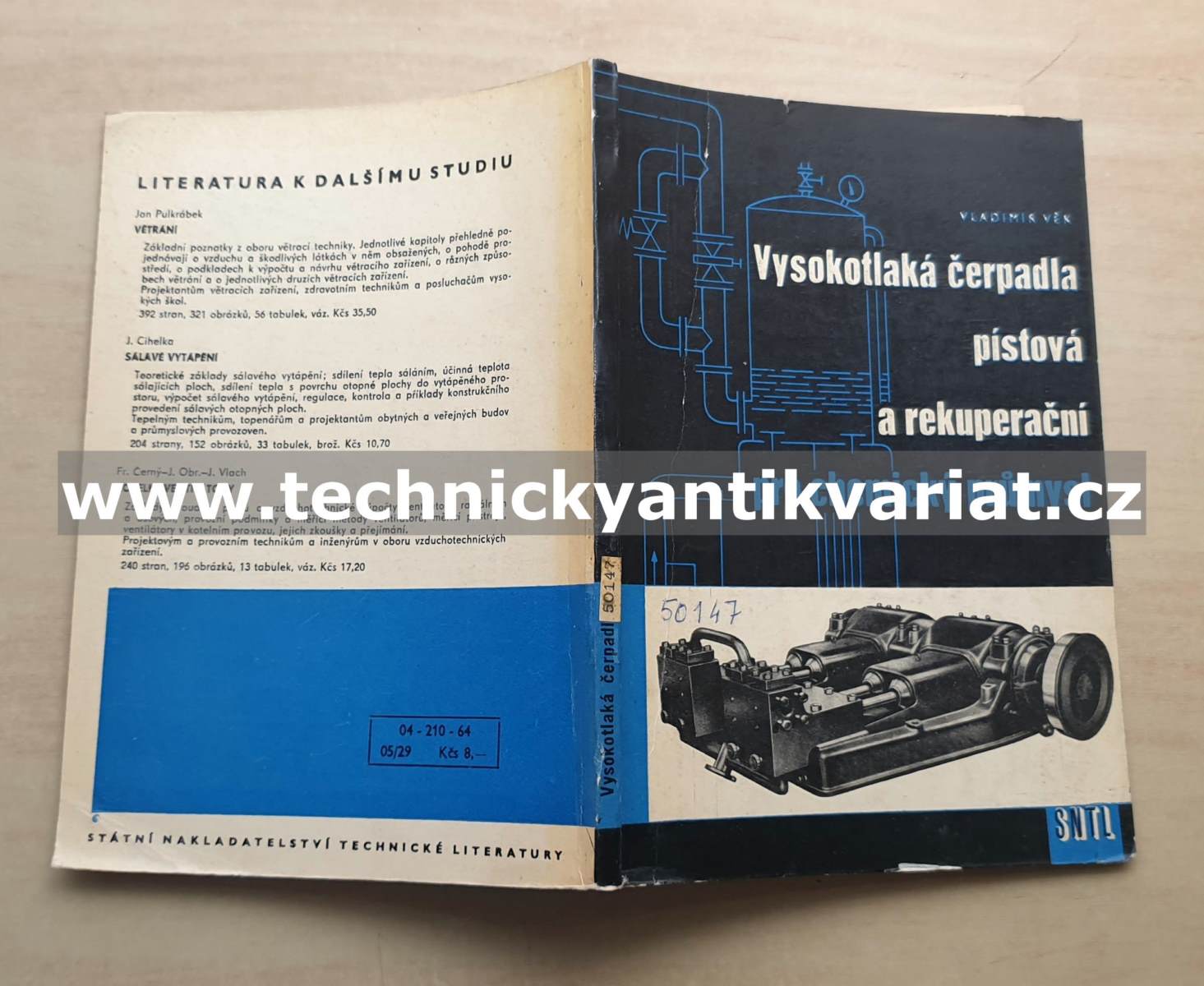 Vysokotlaká čerpadla pístová a rekuperační pro chemický průmysl - Vladimír Věk (1964)