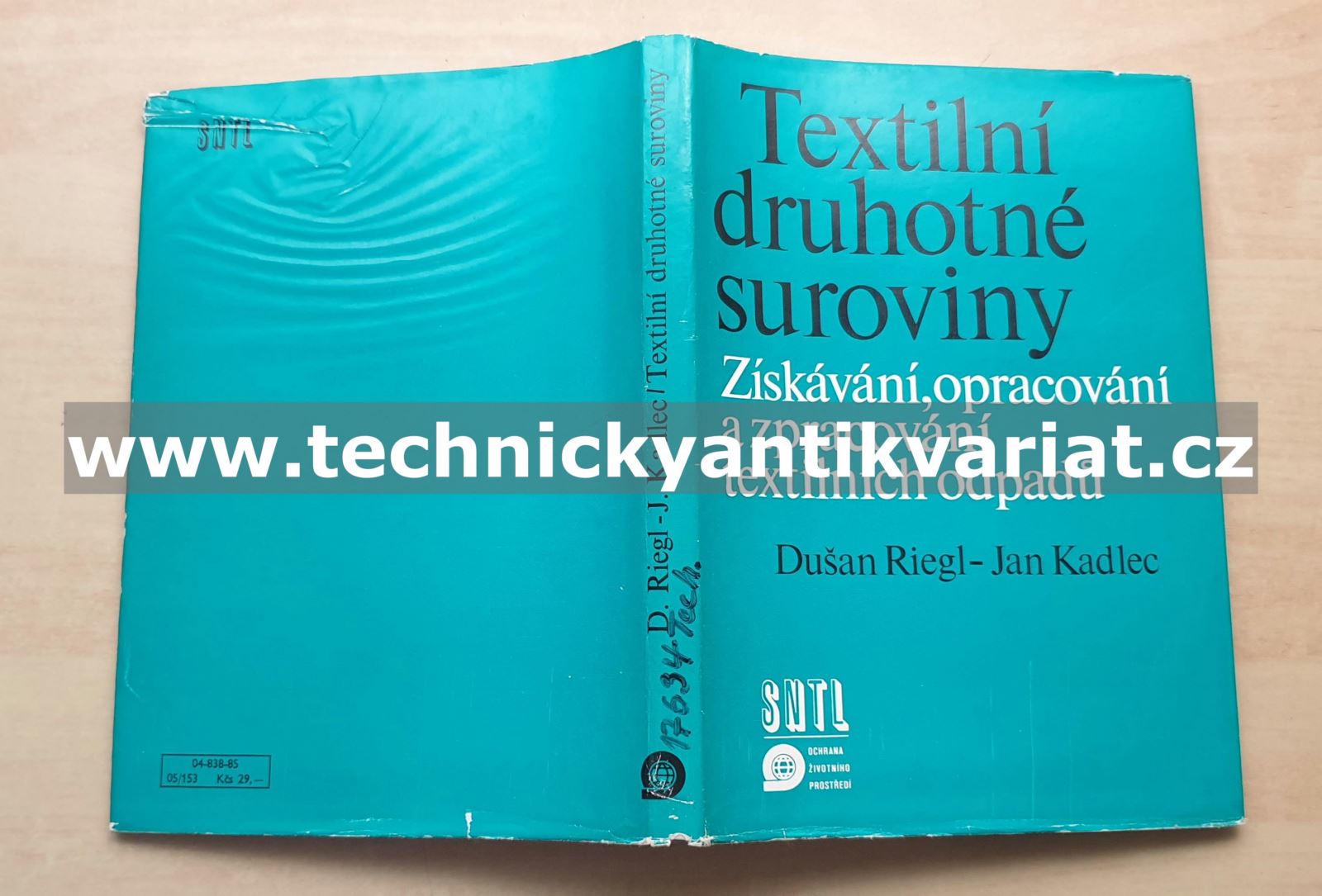 Textilní druhotné suroviny - Dušan Riegl, jan Kadlec (1985)