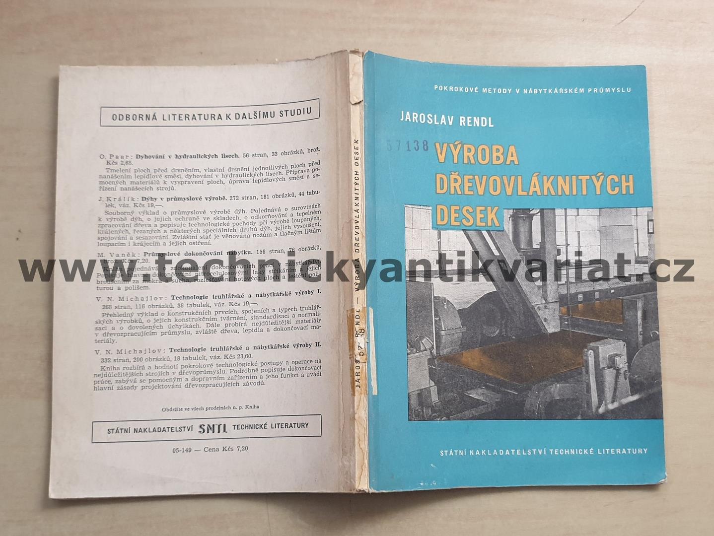 Výroba dřevovláknitých desek - Jaroslav Rendl (1957)