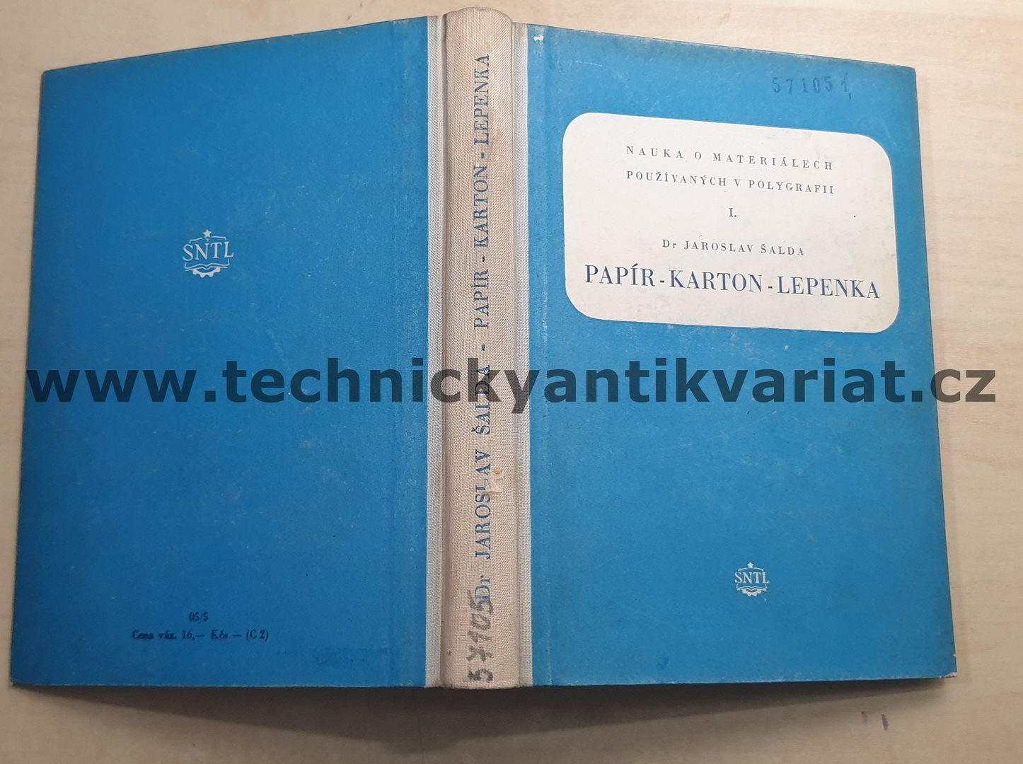 Nauka o materiálech používaných v polygrafii I. Papír, karton, lepenka - Jaroslav Šalda (1955)