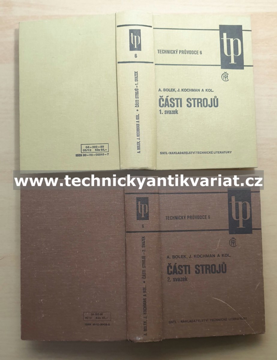Části strojů 1, 2.svazek - Bolek, Kochman a kol. (1989, 1990)