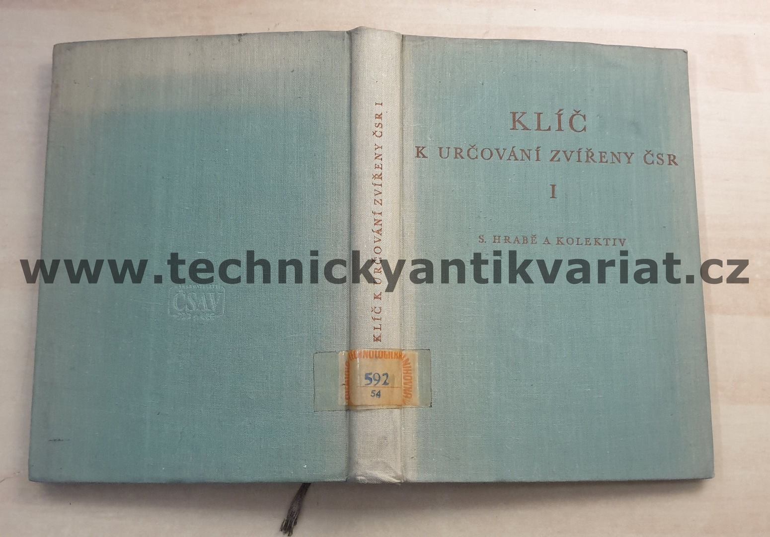Klíč k určování zvířeny ČSR I. S.Hrabě (1954)