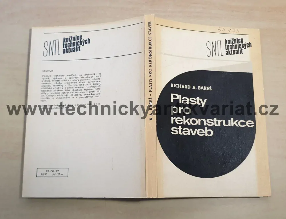 Plasty pro rekonstrukce staveb - R. A. Bareš (1989)
