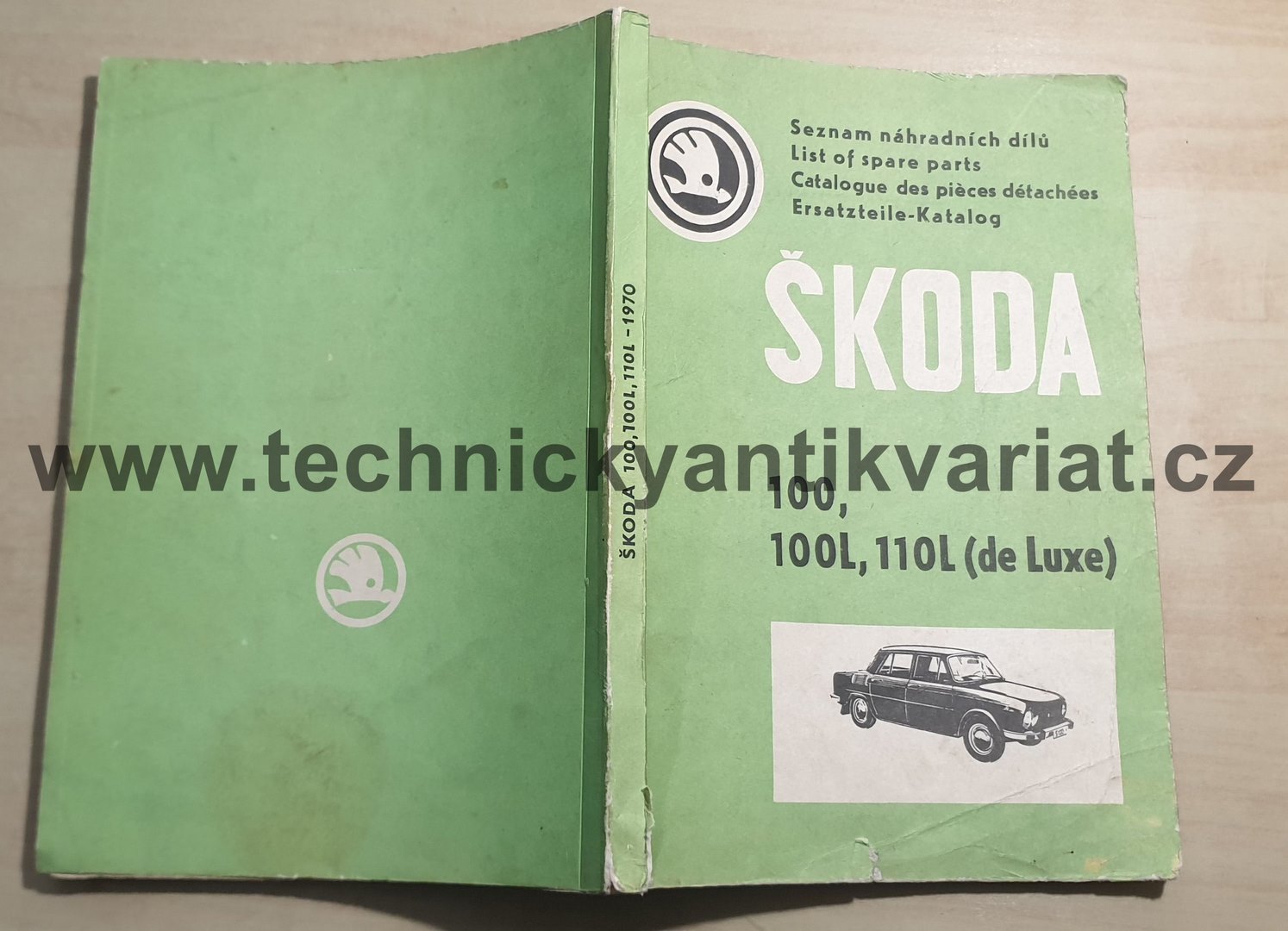 Škoda 100, 100L, 110L (de Luxe) - seznam náhradních dílů (1970)