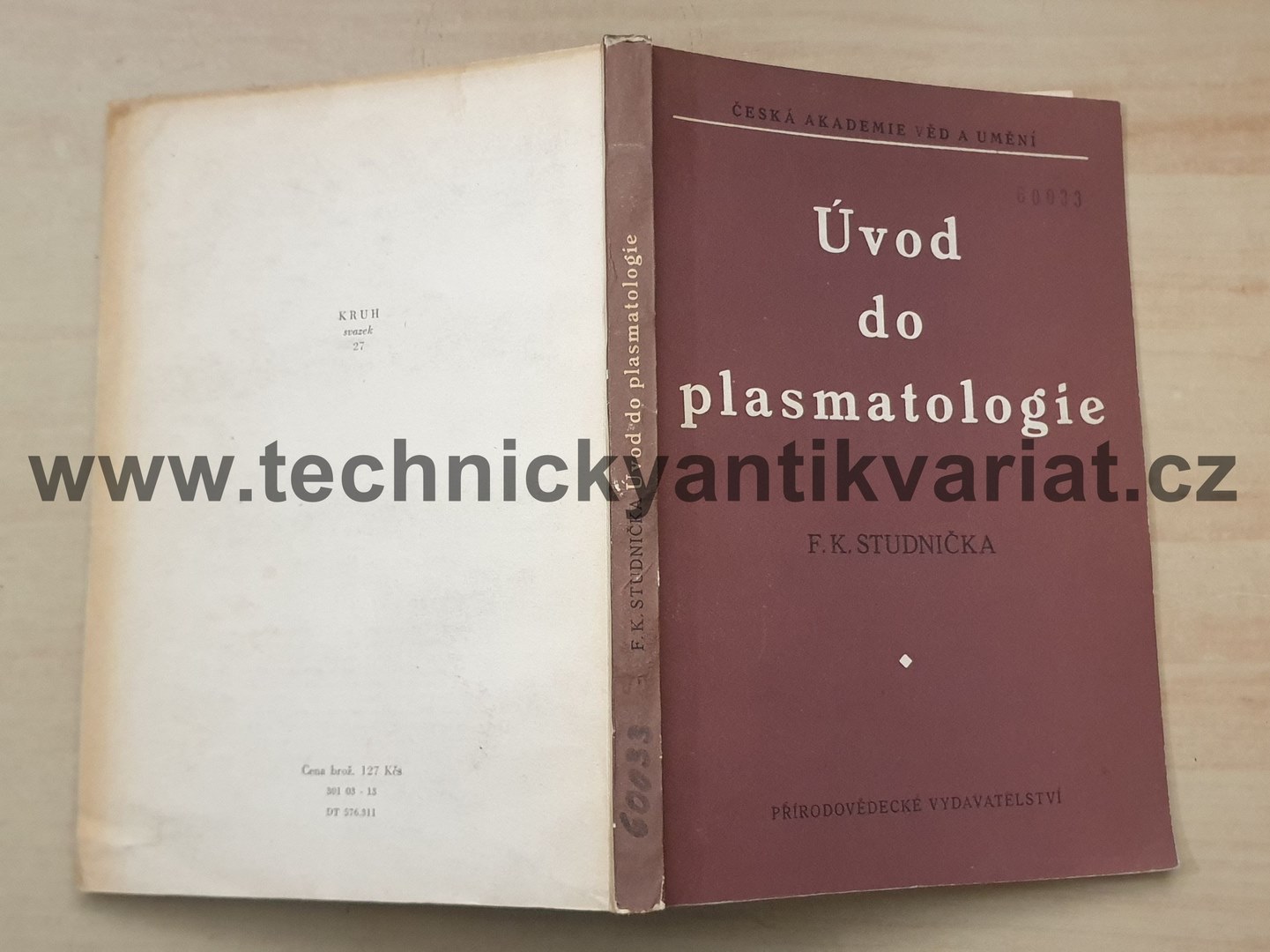 Úvod do plasmatologie - F.K.Studnička (1952)