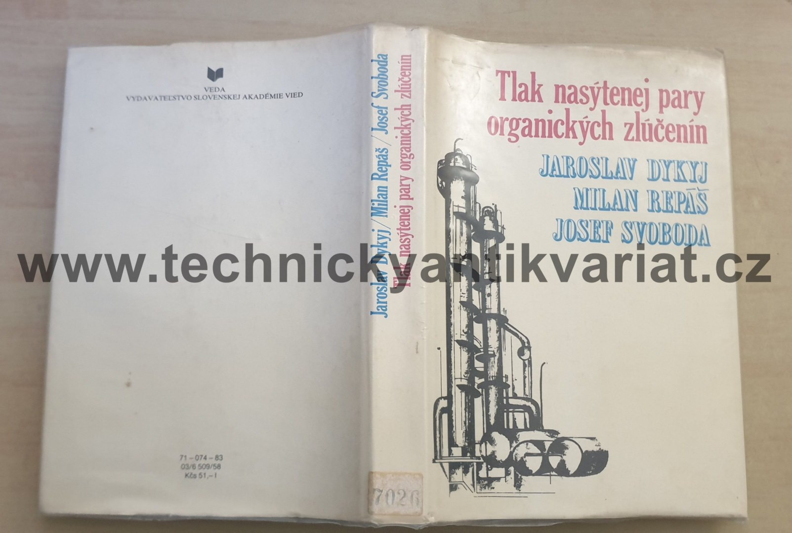 Tlak nasýtenej páry organických zlúčenin (pokračovanie) - Dykyj, Repaš, Svoboda (1984)