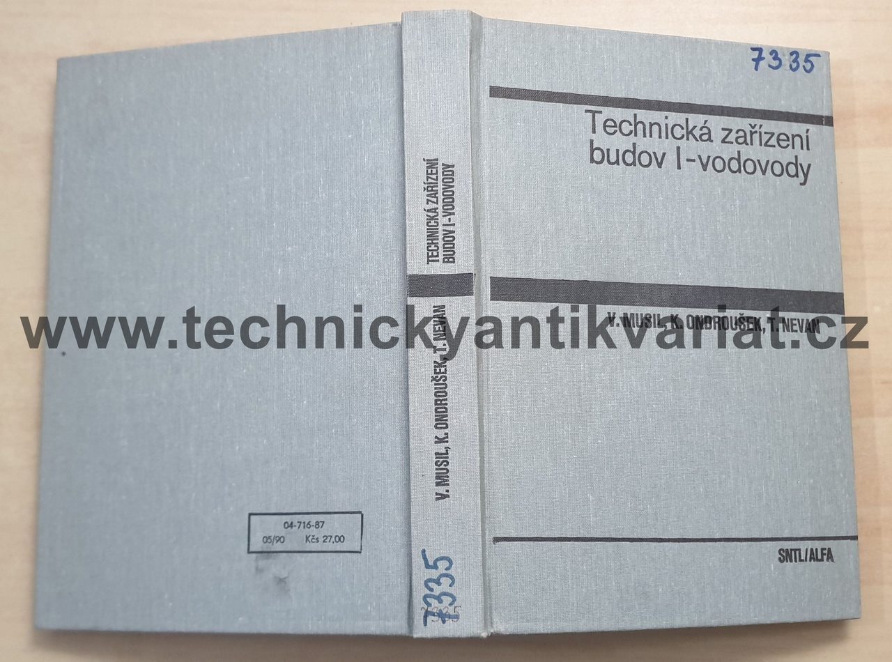 Technická zařízení budov I. vodovody - Musil, Ondrušek, Neval (1987)