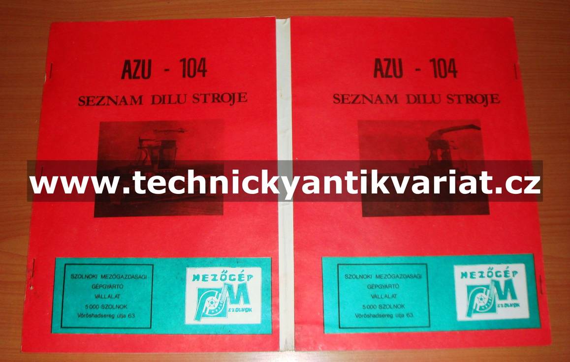 žací ústrojí pro sklizeň AZU - 104