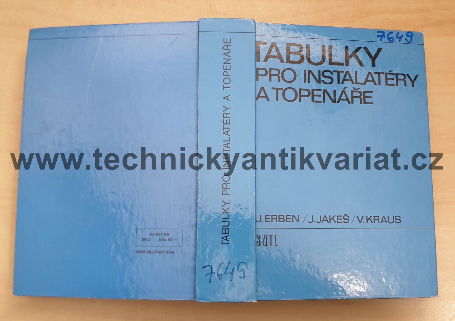 Tabulky pro instalatéry a topenáře - Erben, Jakeš, Kraus (1990)