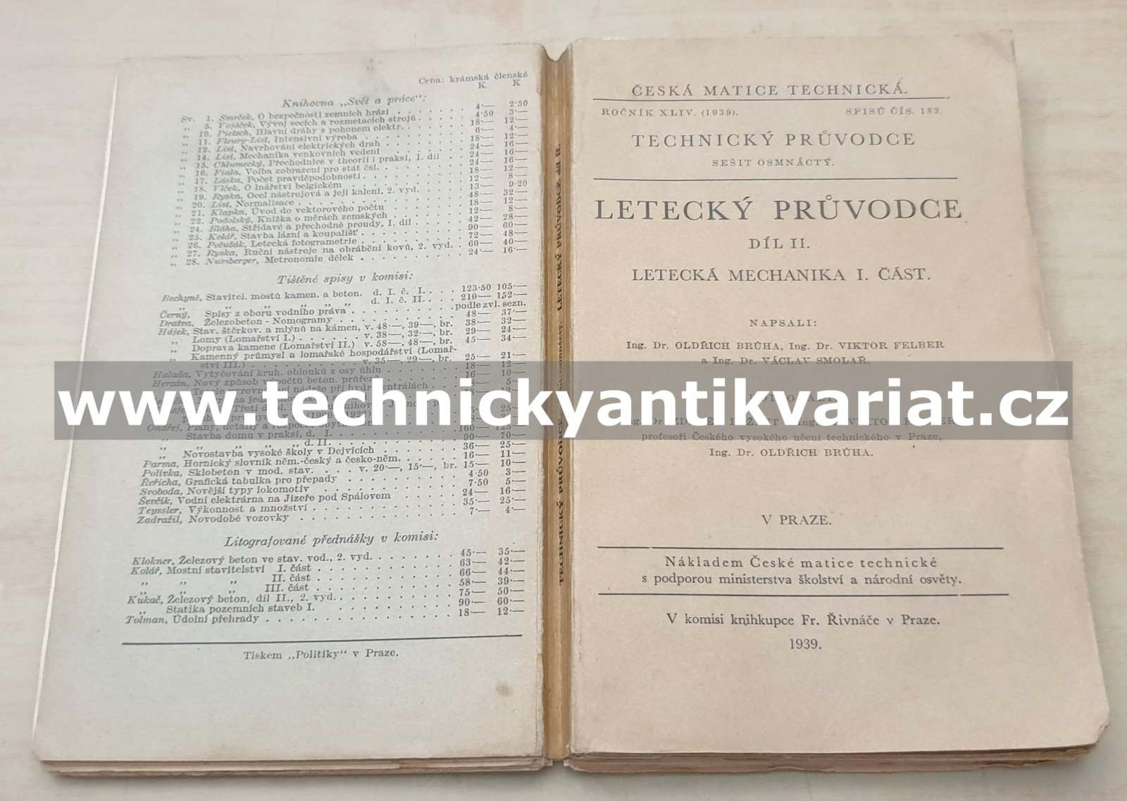 Letecký průvodce II. letecká mechanika I. část (1939)