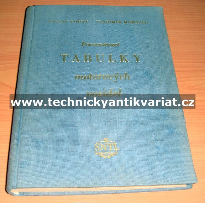 Porovnávací tabulky motorových vozidel - Dobrý, Moravec (1956)