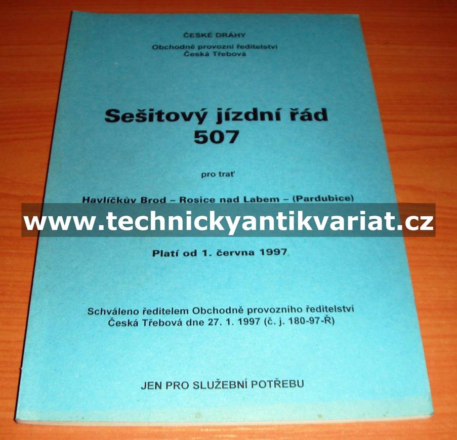 Sešitový jízdní řád 507