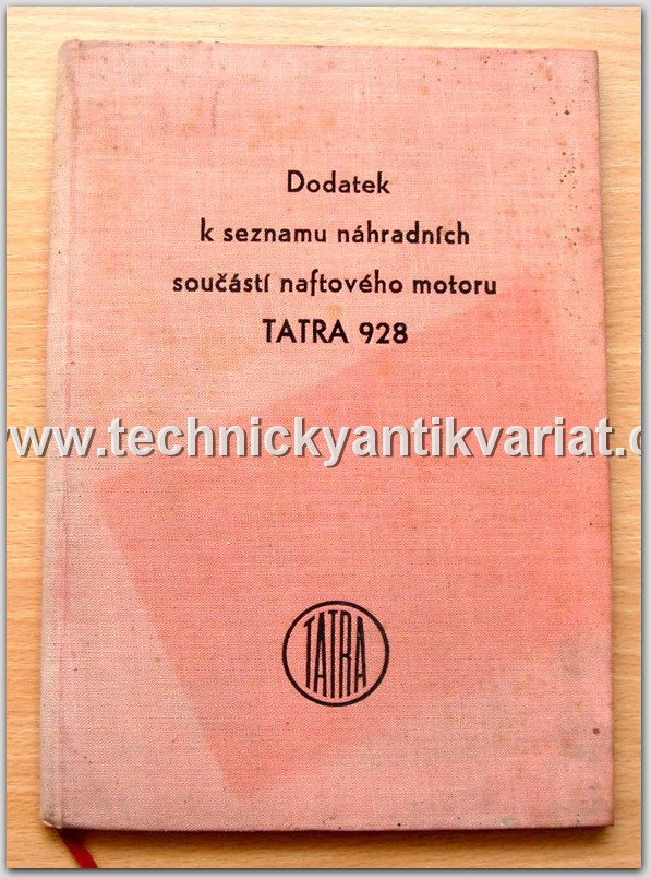 Tatra 928 - seznam náhradních dílů - DODATEK (1964)