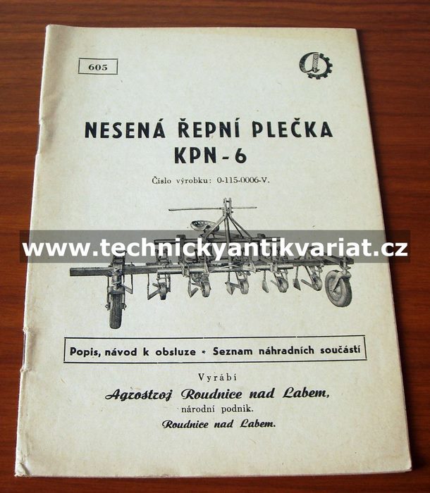Nesená řepní plečka KPN 6