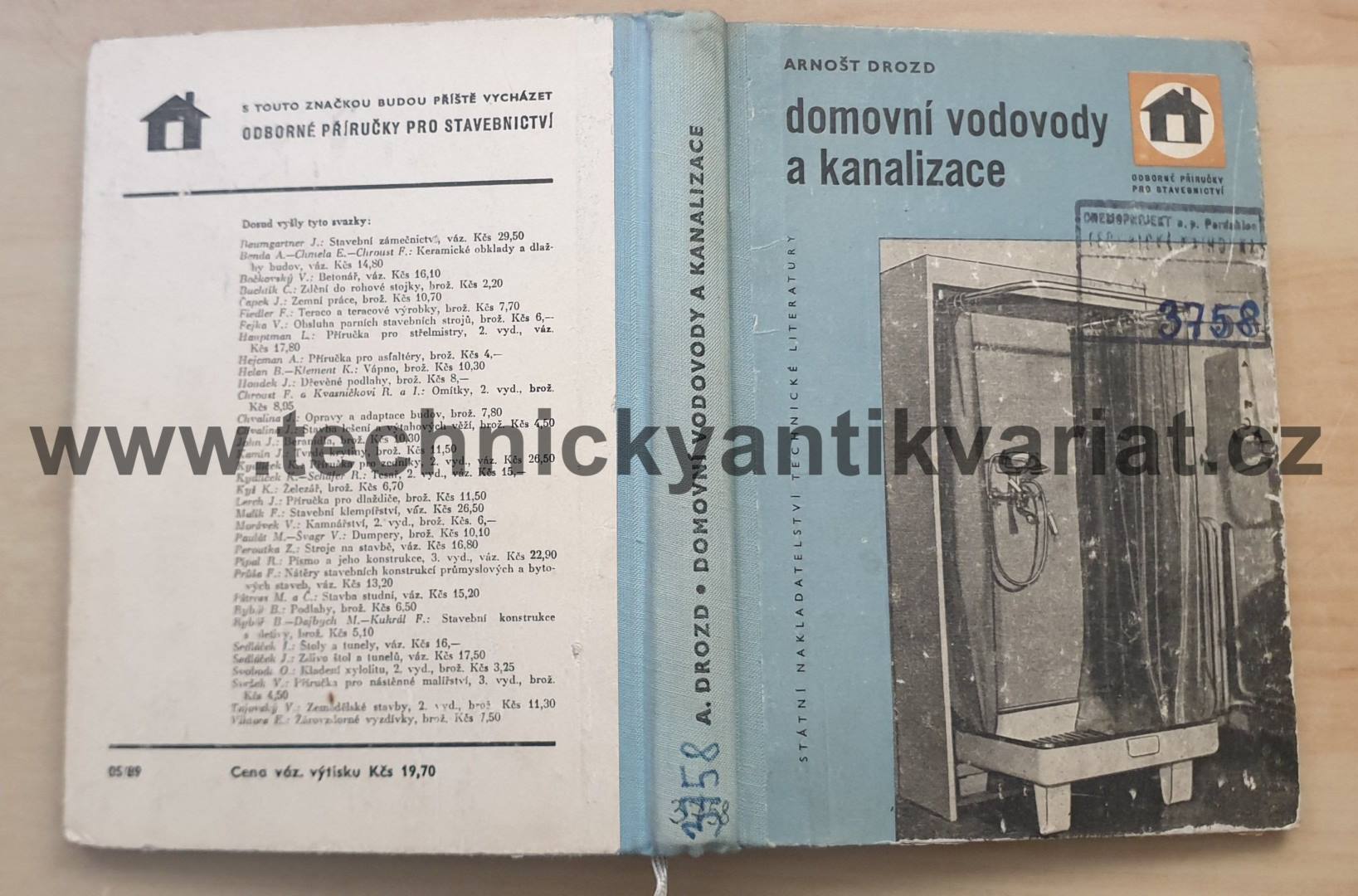 Domovní vodovody a kanalizace - A. Drozd (1961)