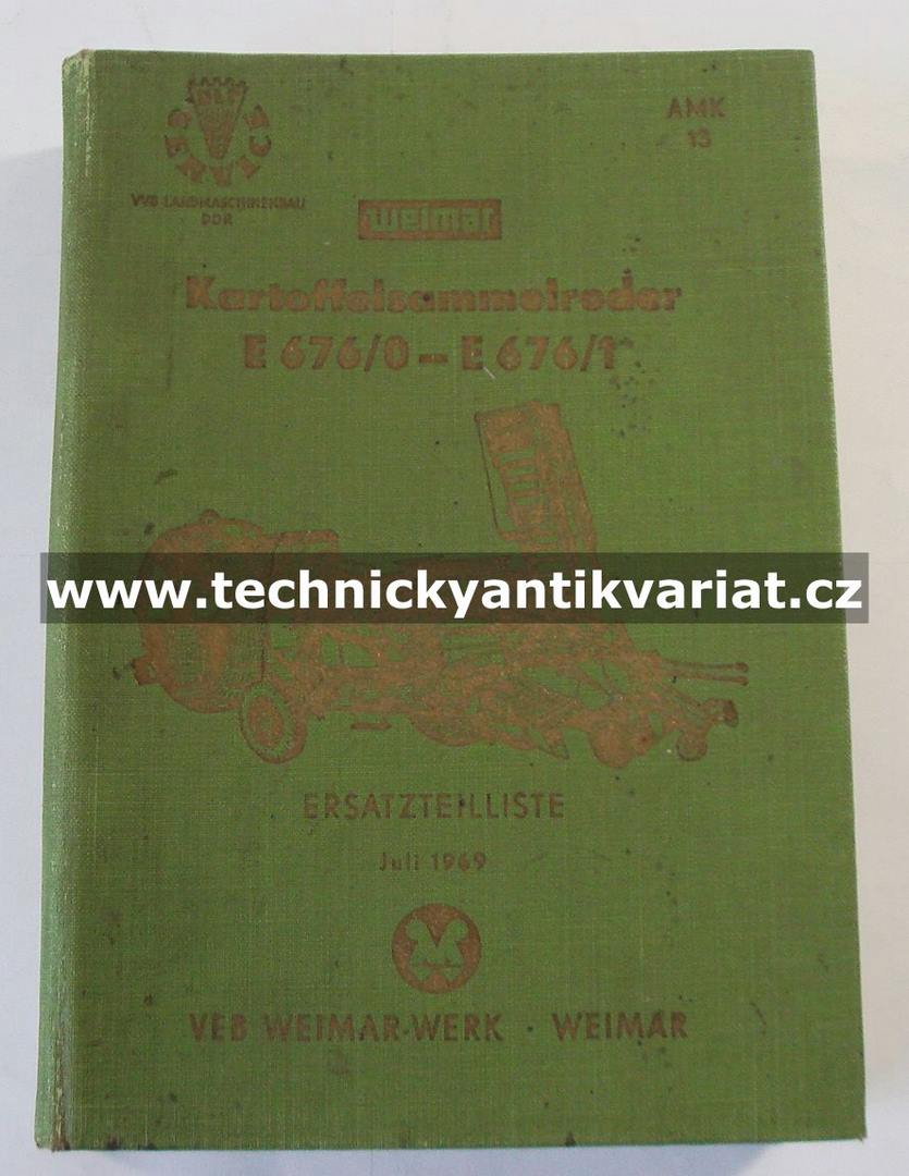 Kartoffelsammelroder E676/0 E676/1 - Ersatzteilkatalog (1969)