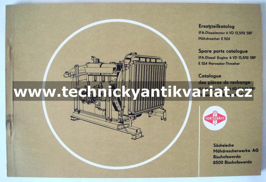 Fortschritt E524 IFA Dieselmotor 6VD 13,5/12 SRF