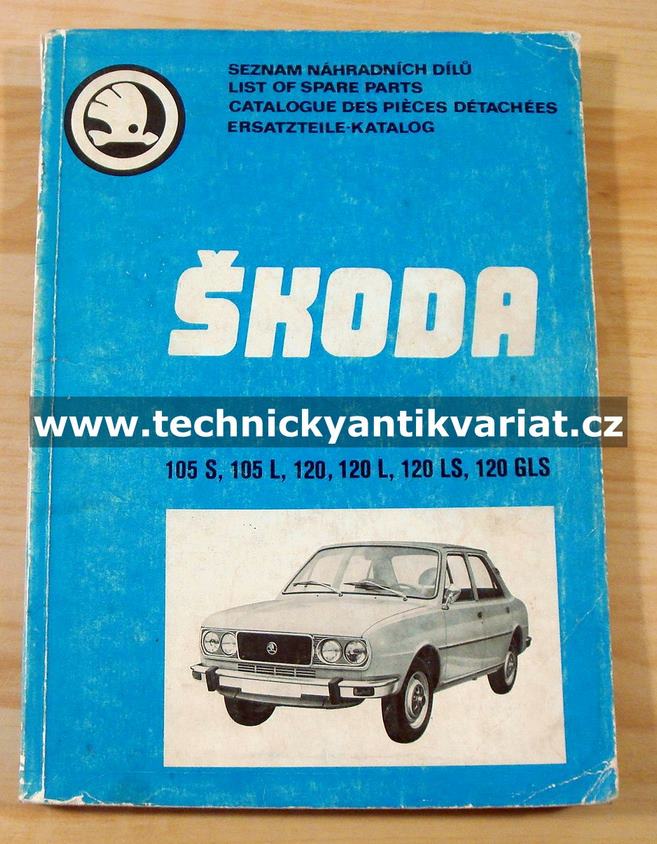 Škoda 105S, 105L, 120, 120L, 120LS, 120GLS - Seznam náhradních dílů (1979-81)