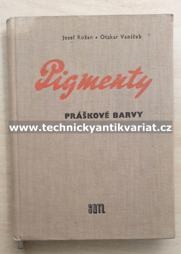 Pigmenty práškové barvy - Rožan, Vaníček (1959)