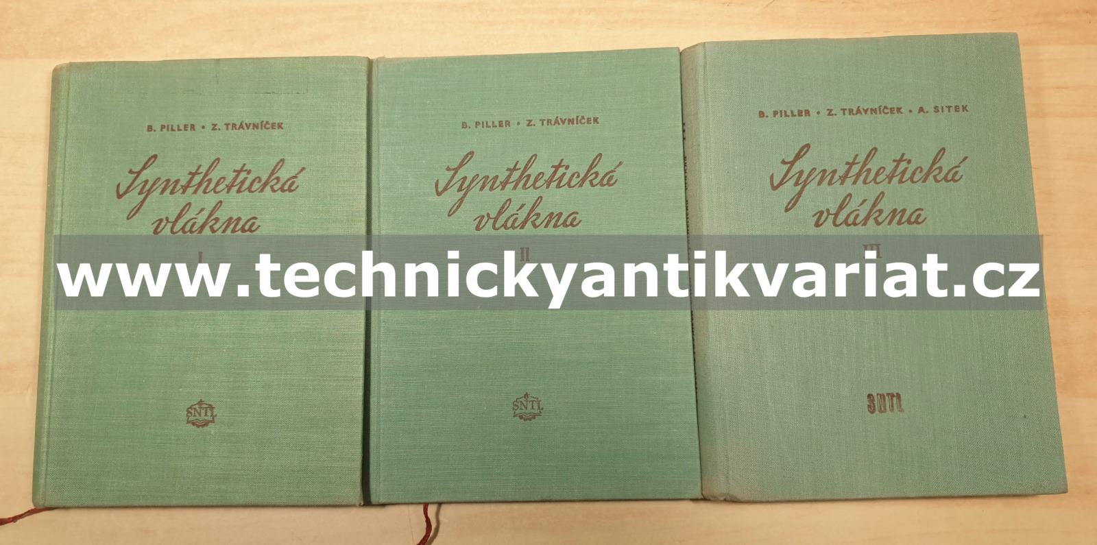 Syntetická vlákna I.,II., III. - Piller, Trávníček (1956, 1956, 1957)