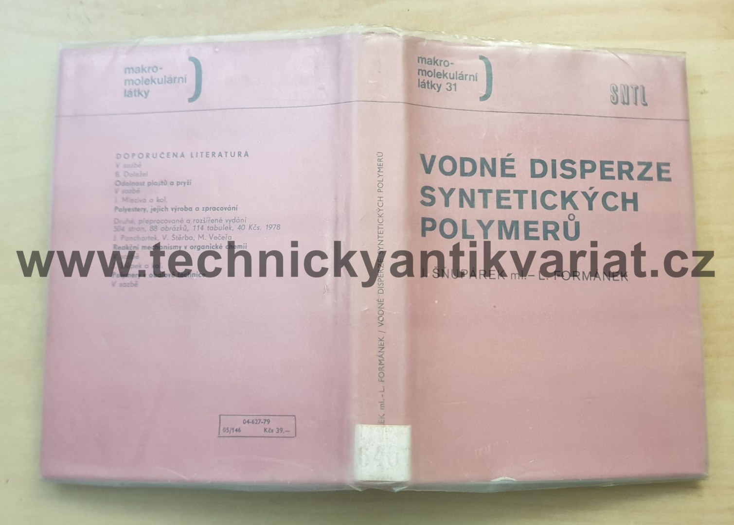 Vodné disperze syntetických polymerů - J. Šňupárek ml., L. Formánek (1979)