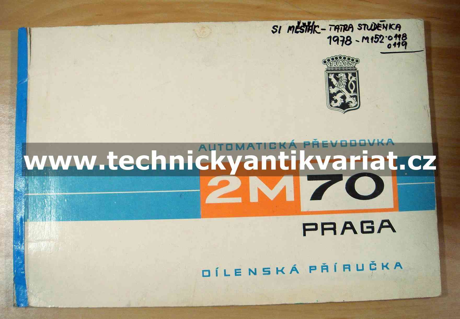 Praga 2M70/II Automatická převodovka - dílenská příručka