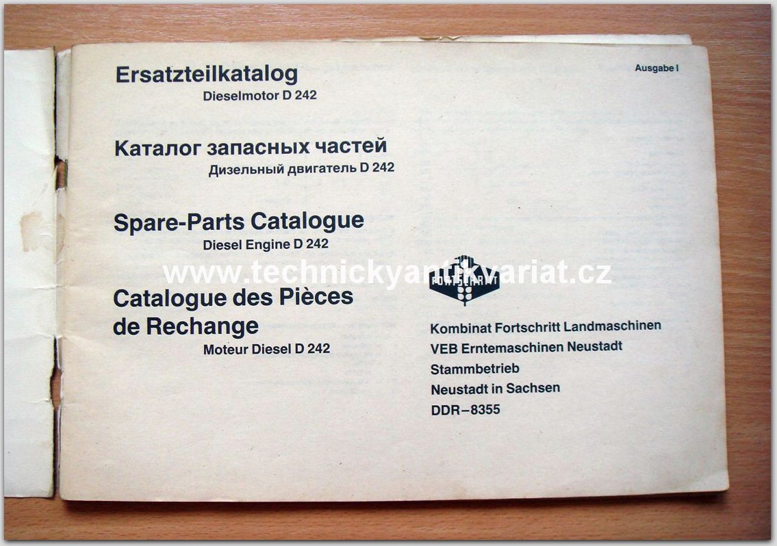 Fortschritt D242 Dieselmotor 