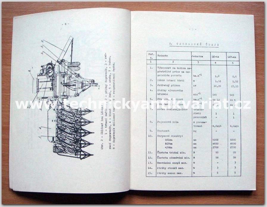 Sklízeč lnu - LKV 4A, LK - 4A
