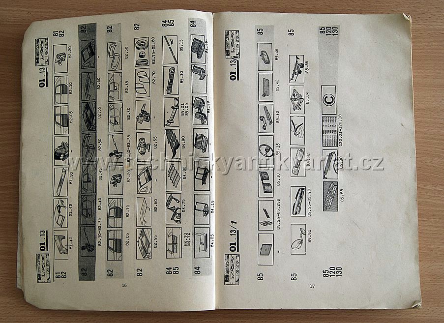 Dacia 1300 - katalog náhradních dílů (1981)