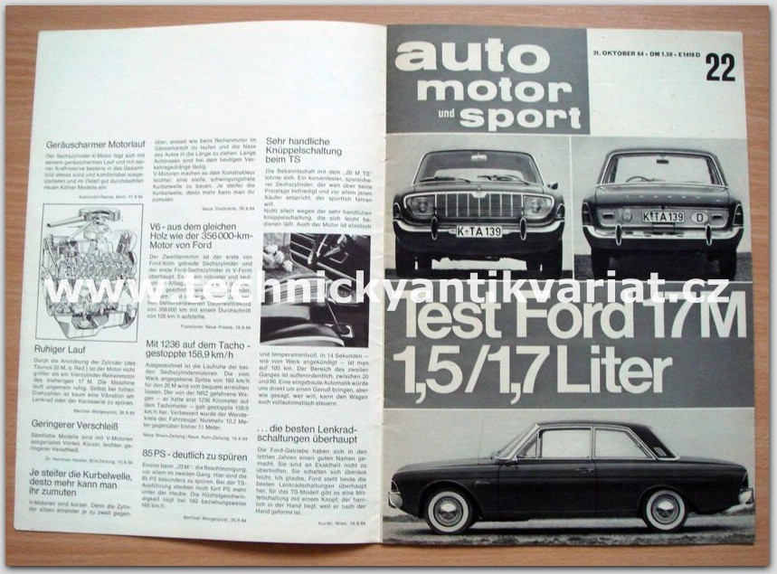Ford Taunus 17M, 20M Pressereport