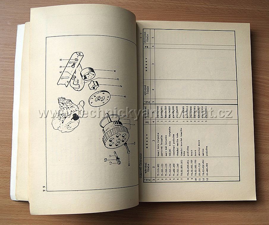Olcit Club 11R 11RL - katalog náhradních dílů (1990)