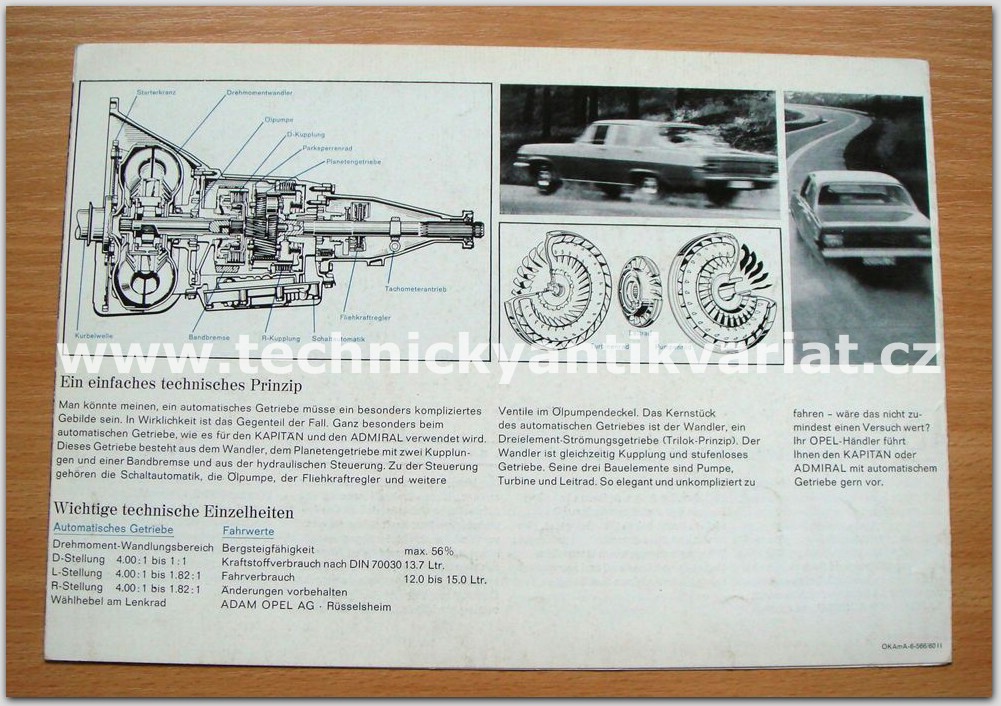 Opel Kapitan, Admirál automatic