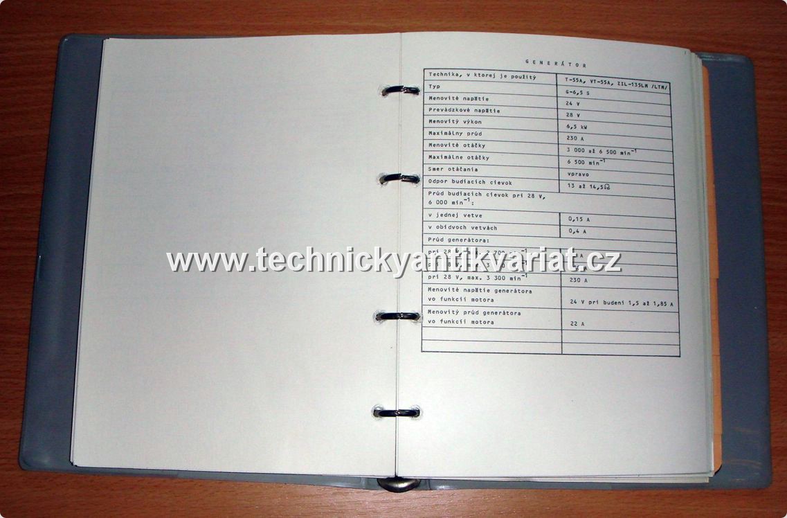 TAT tabulky nastavovacích hodnot