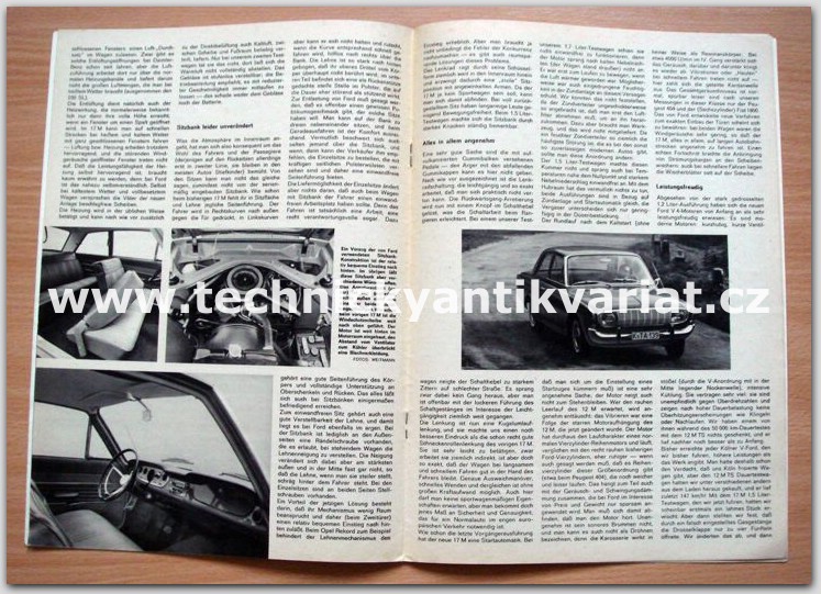 Ford Taunus 17M, 20M Pressereport