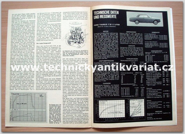 Ford Taunus 17M, 20M Pressereport