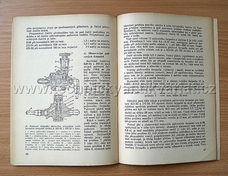 Seřizování a obnovování palivové soustavy naftových traktorů