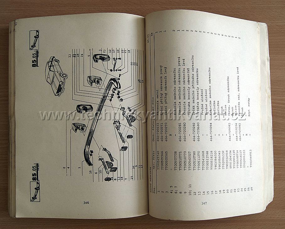 Dacia 1300 - katalog náhradních dílů (1981)