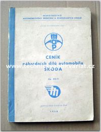 Škoda ceník náhradních dílů automobilu