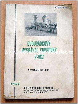 dvouřádkový vyorávač cukrovky 2 - VCZ 