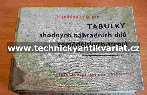Tabulky schodných náhradních dílů zemědělských strojů