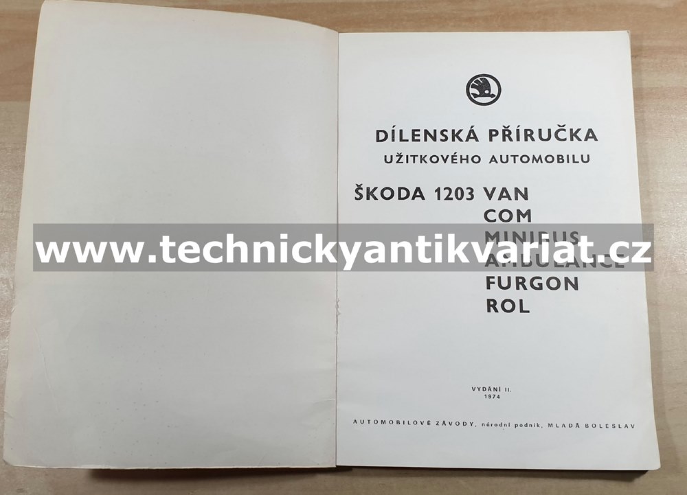 Škoda 1203 - dílenská příručka (1974)