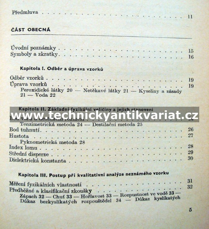 Příručka analýza organických rozpouštědel