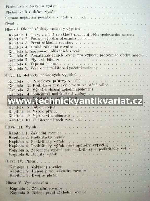 Pracovní pochody spalovacích motorů